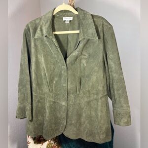 Green Suede Coat